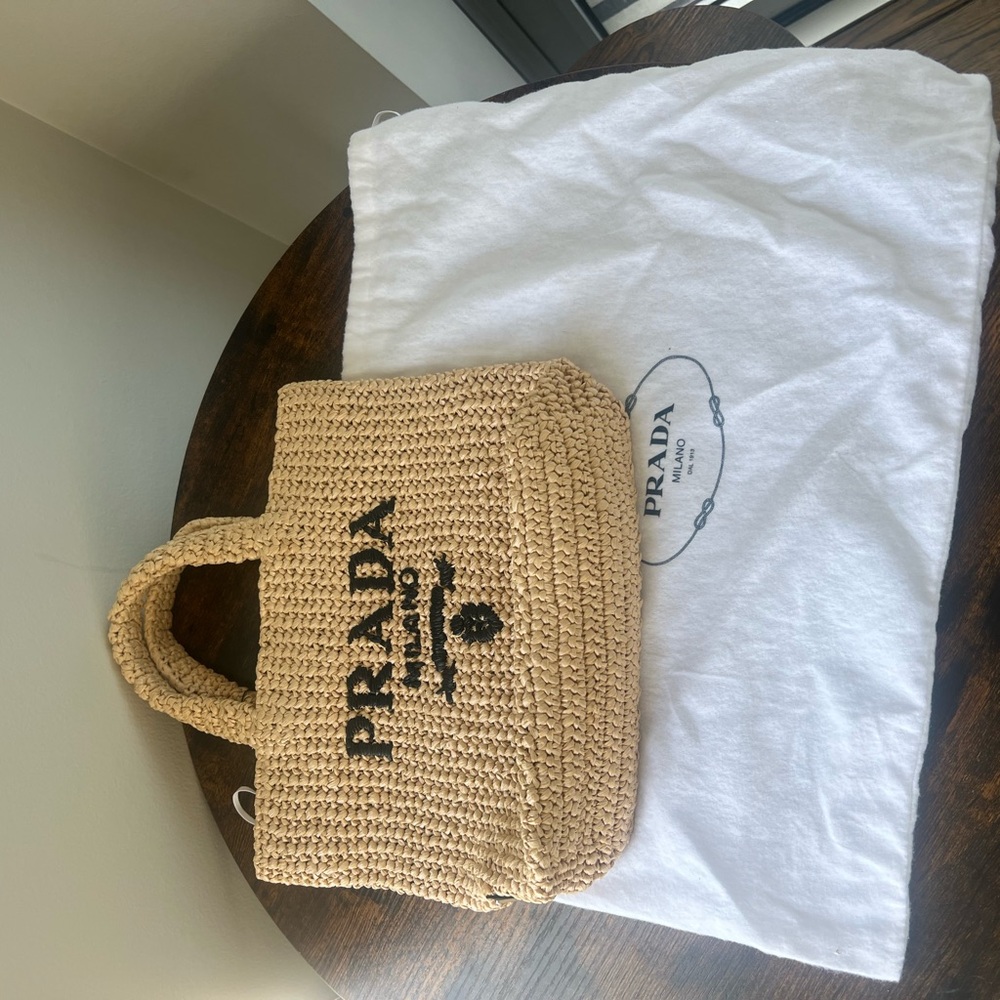 Prada Raffia Tote